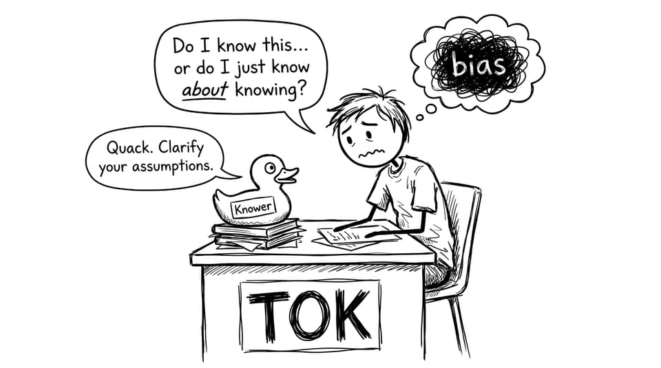TOK student and rubber duck debate