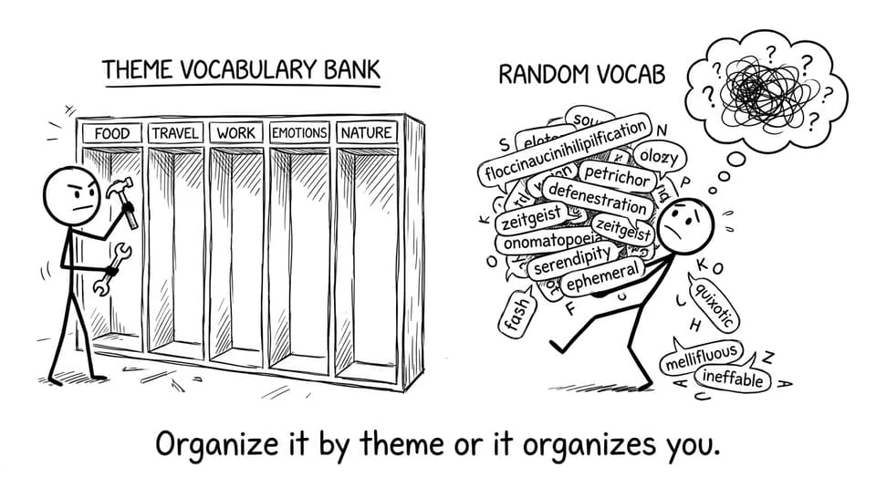 Theme vocabulary bank gym joke