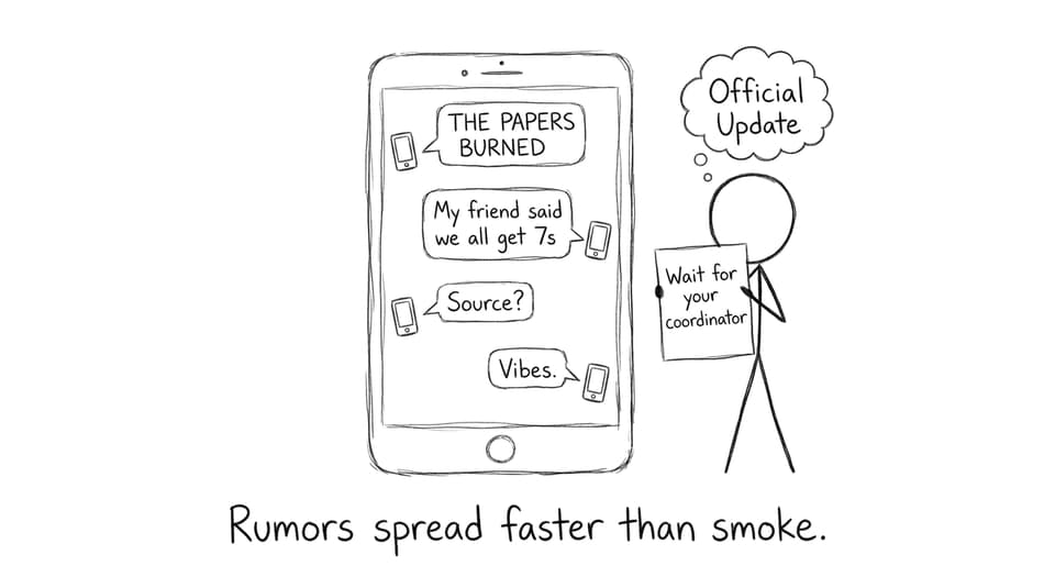 Rumors spread faster than smoke