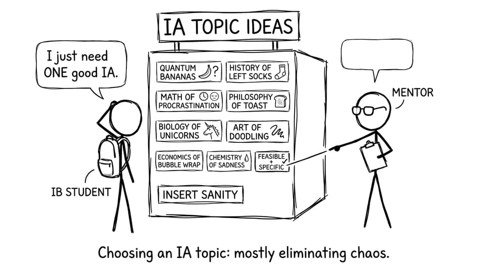 A student vs the “IA topic ideas” vending machine