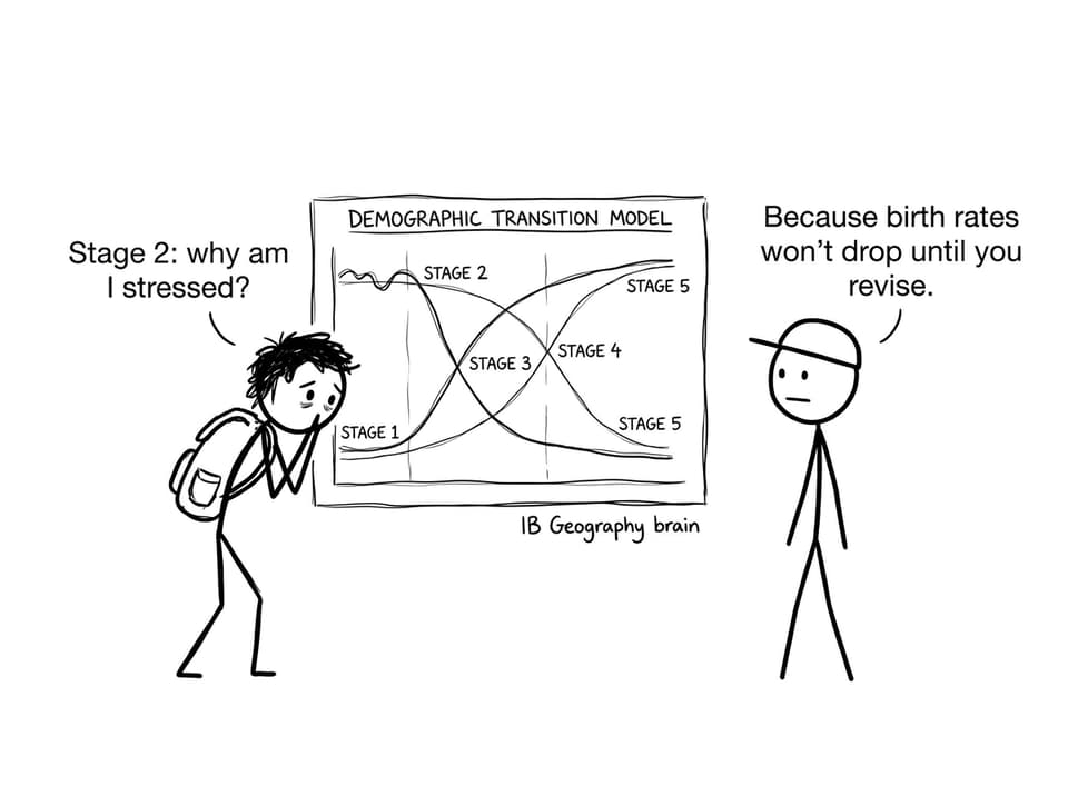 IB student vs DTM stress graph