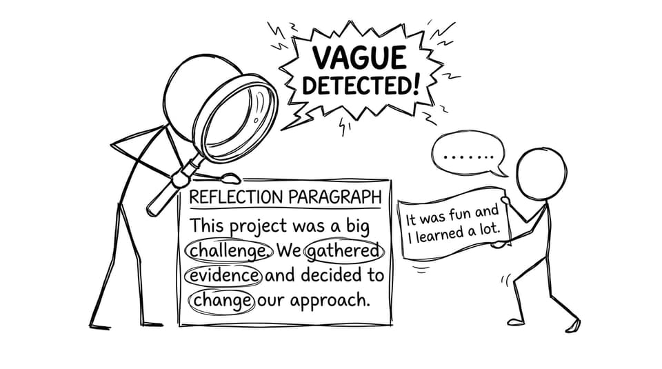 Vague detected magnifying glass joke