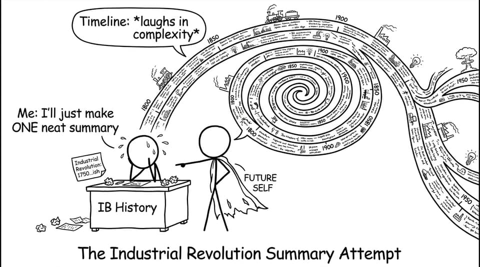 An IB History sticky note meets a wild timeline