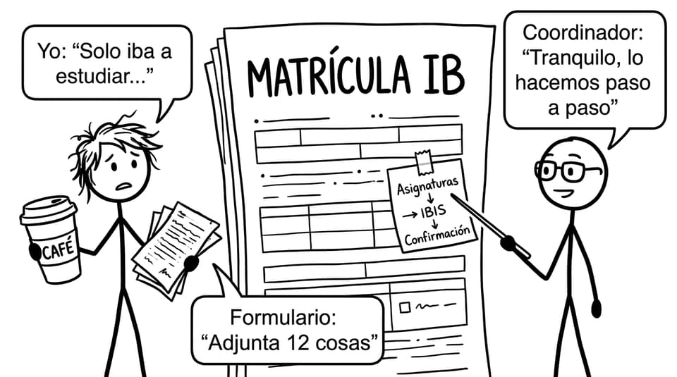 Cómic sobre la matrícula IB