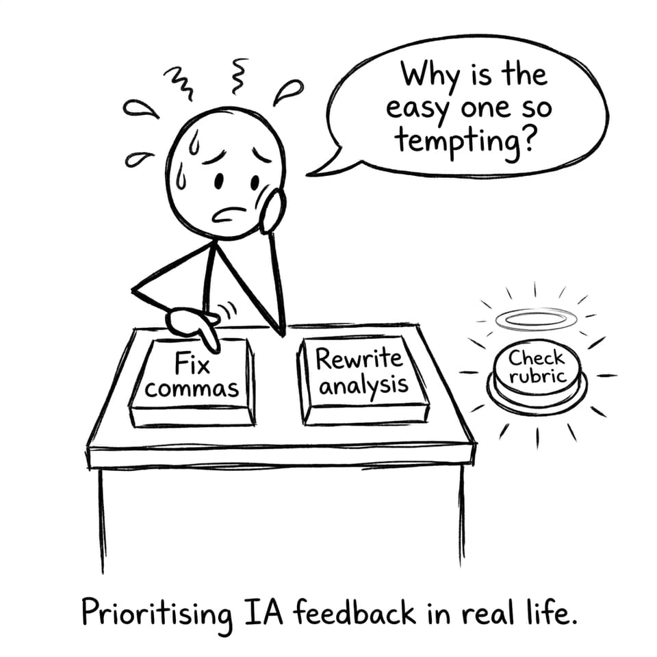 Comic: translating vague comments into actions