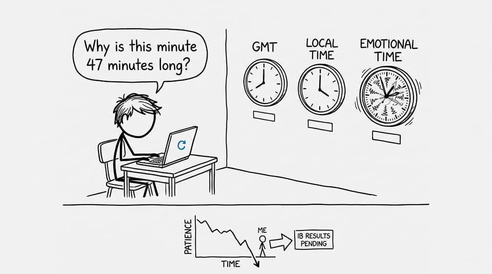 A student discovers that emotional time moves more slowly while waiting for results