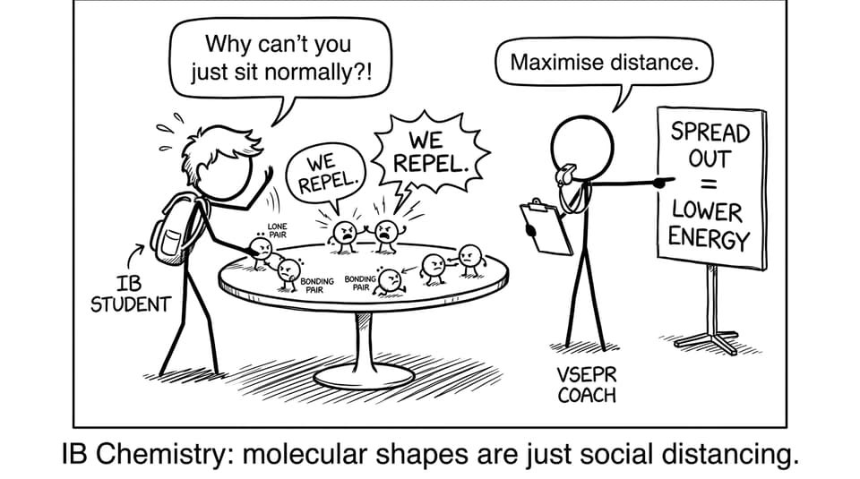 Electron pairs social distancing joke