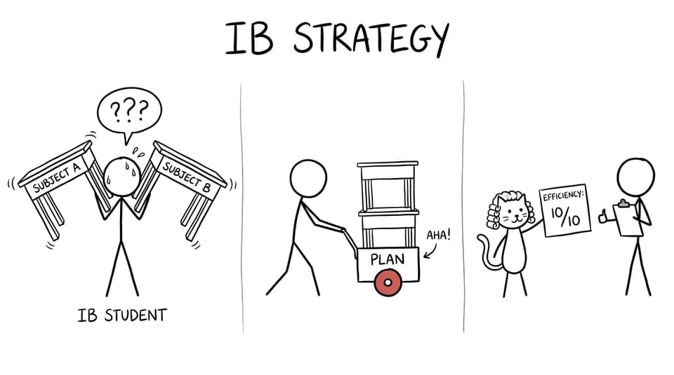 Two desks and a tiny cart labeled Plan