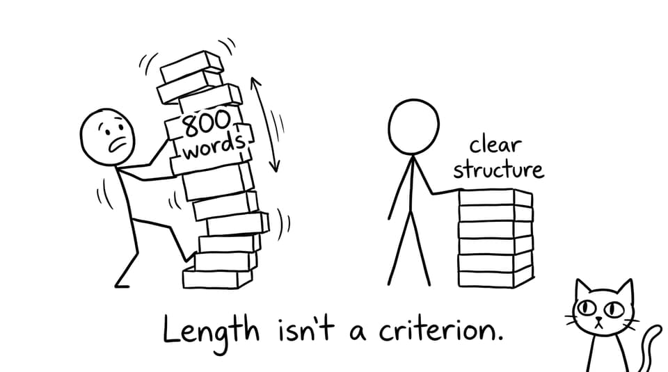 A wobbly tower of words vs a sturdy tower of structure