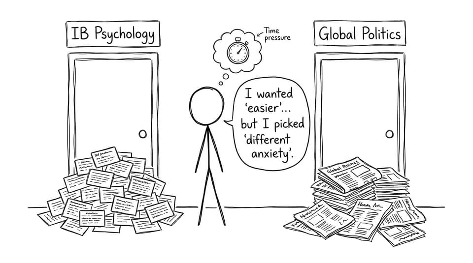 Comic about choosing between subjects