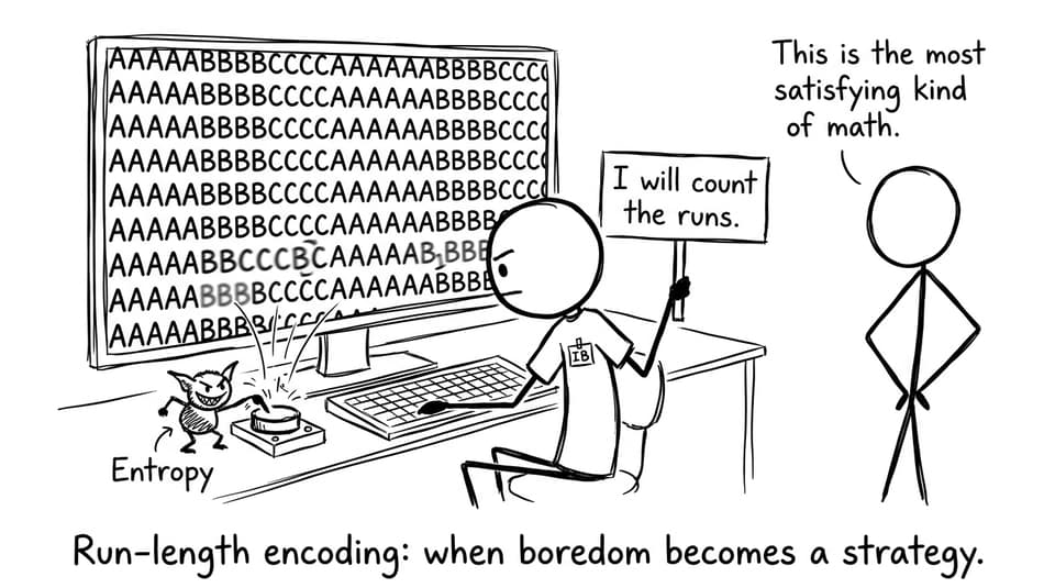 Student vs Entropy: counting runs