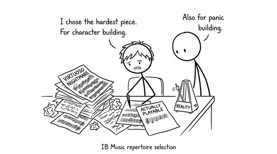 Student choosing the hardest piece for character building