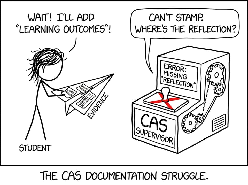 CAS evidence stamp refusing to approve without reflection