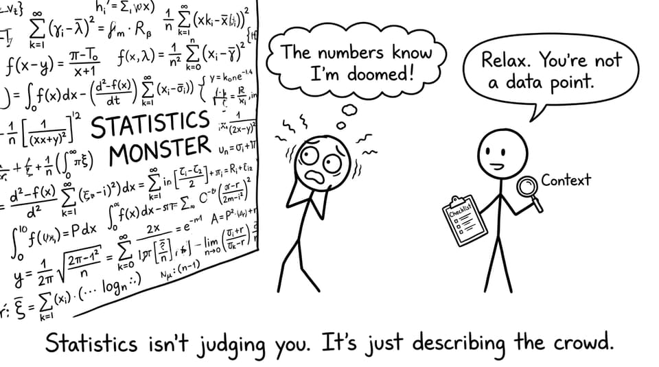 Statistics isn't judging you