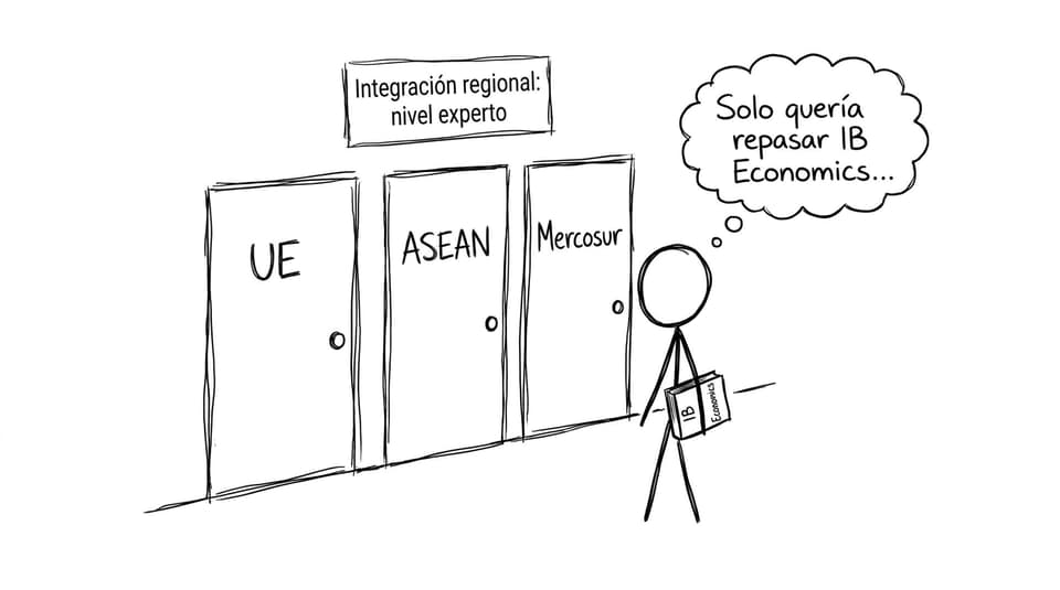 Un estudiante del IB frente a tres puertas de integración regional