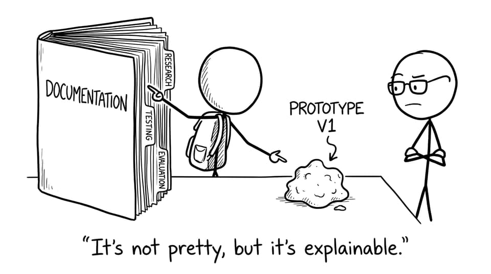 Prototype blob with proud documentation binder