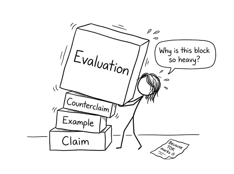 Evaluation block comic