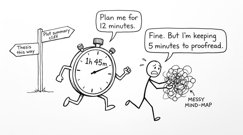 A stopwatch demands planning time