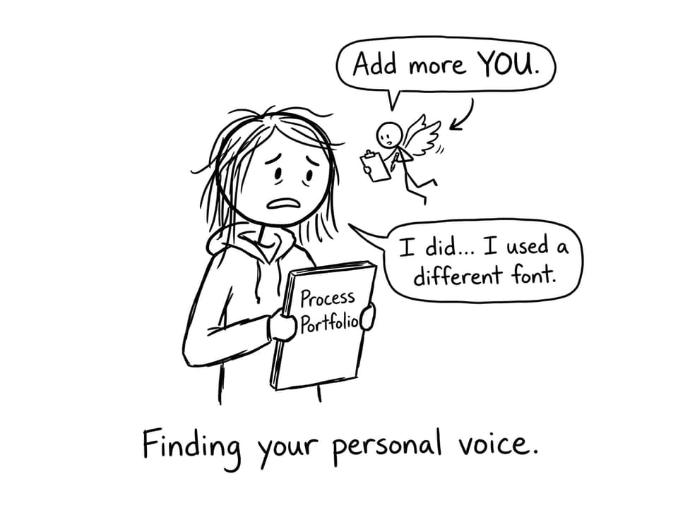 Comic about personal voice and fonts