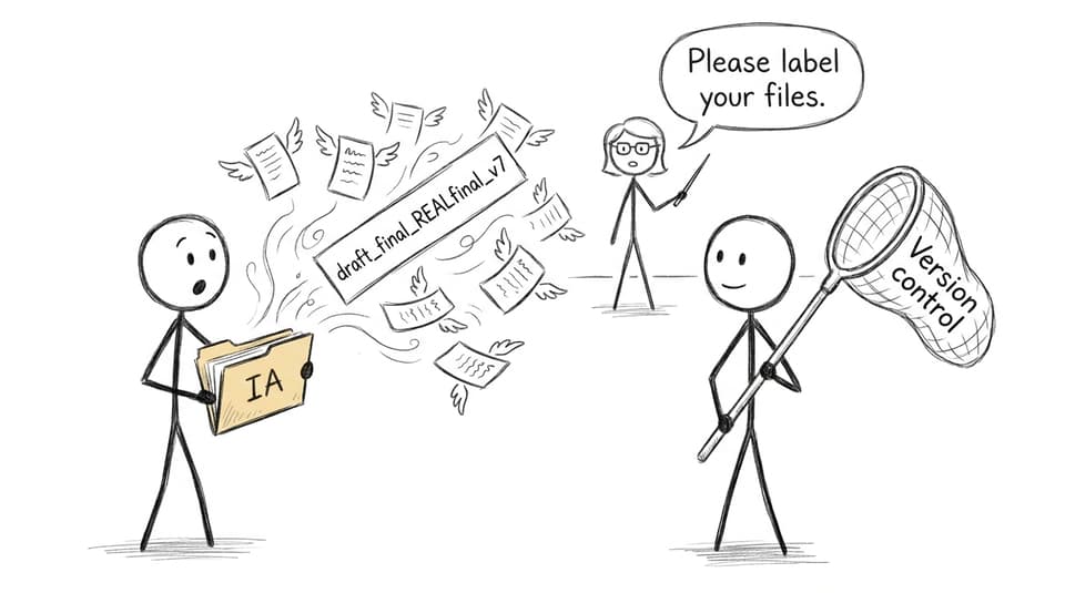 Paper birds and version control