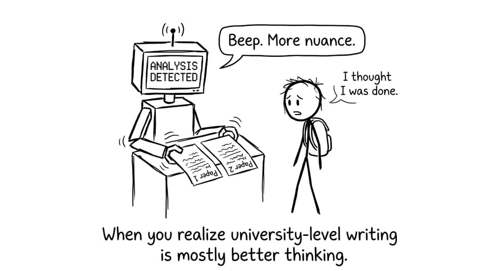 University admissions robot asking for nuance