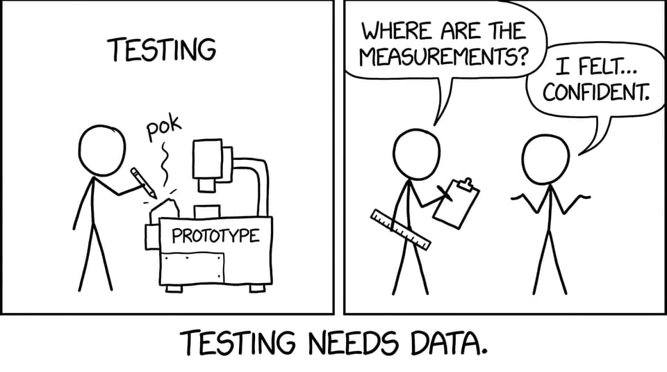 Poking a prototype vs examiner asking for measurements