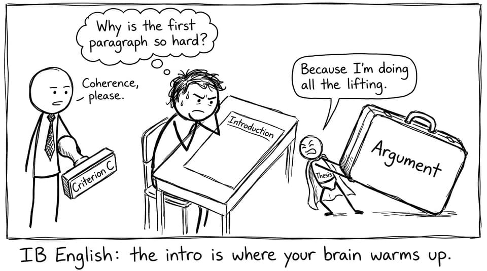 IB English intro struggle comic
