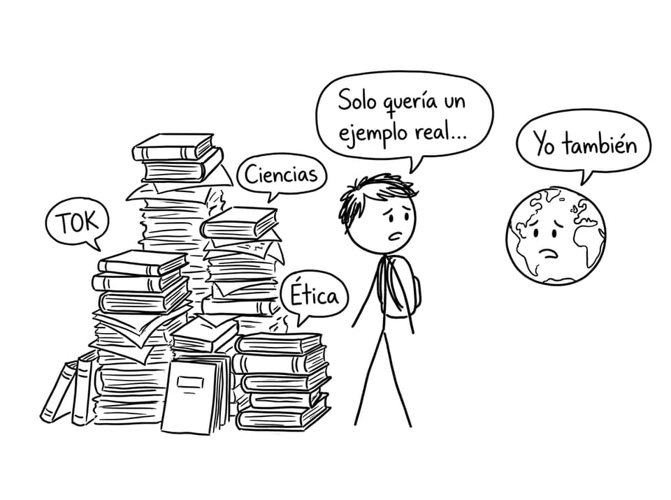 Estudiante y planeta agotados
