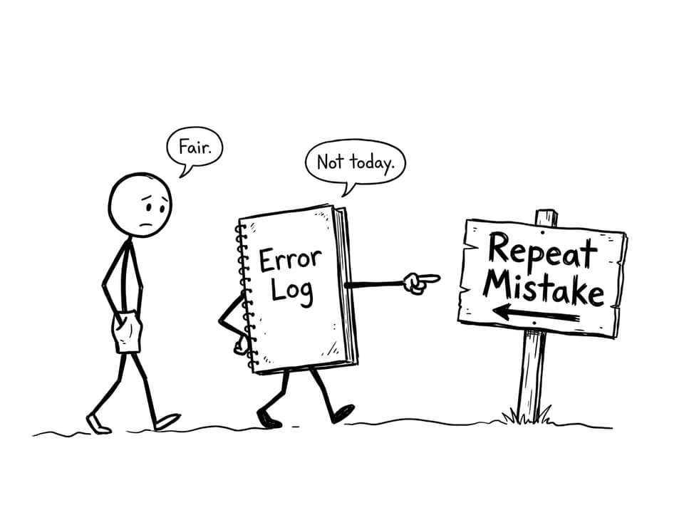 A literal Error Log blocks a student from repeating mistakes
