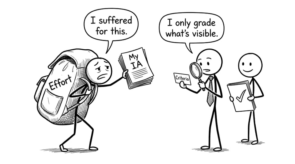 Student with huge IA vs tiny rubric