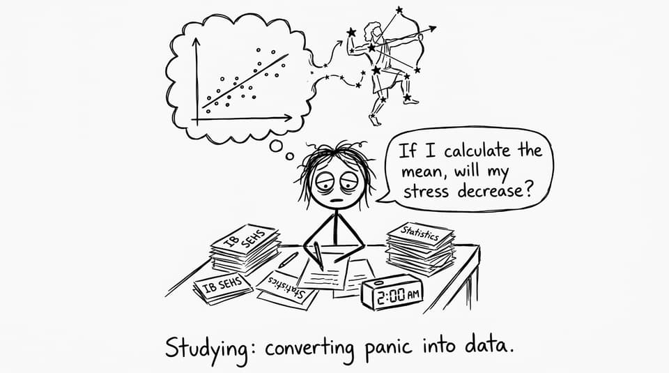 Studying: converting panic into data.