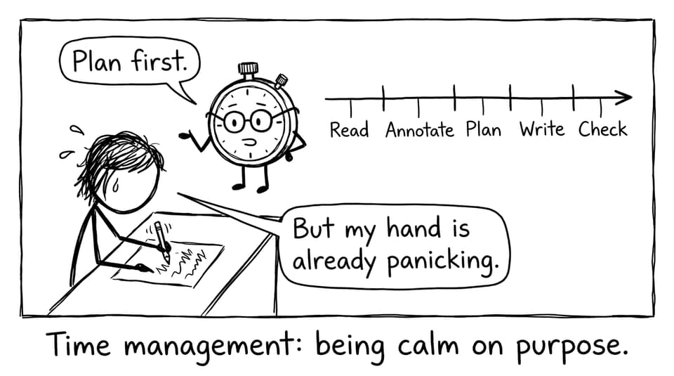 Stopwatch coaching a stressed writer