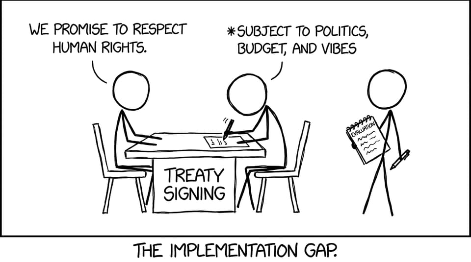 The implementation gap comic