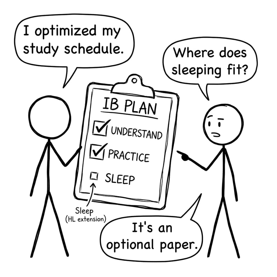 Study schedule with tiny sleep box