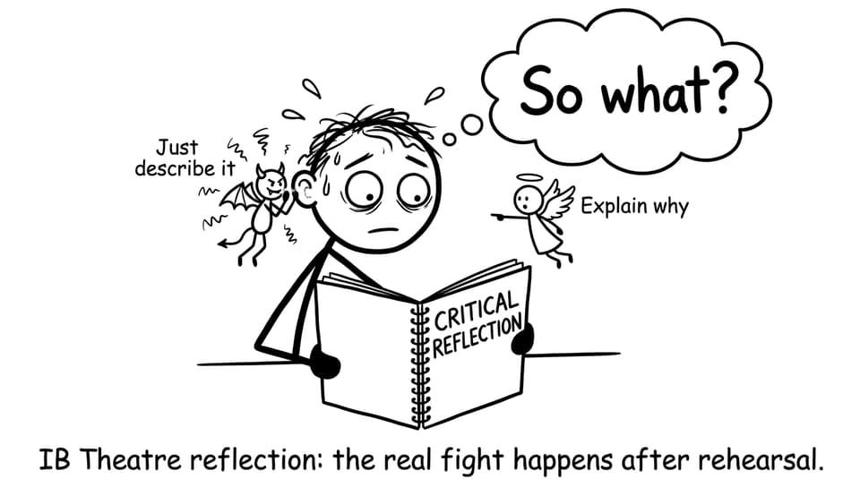 IB Theatre reflection: the real fight happens after rehearsal.