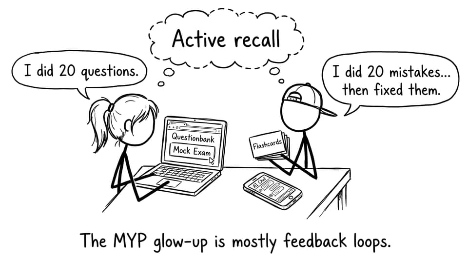 Two students build a feedback loop for MYP revision