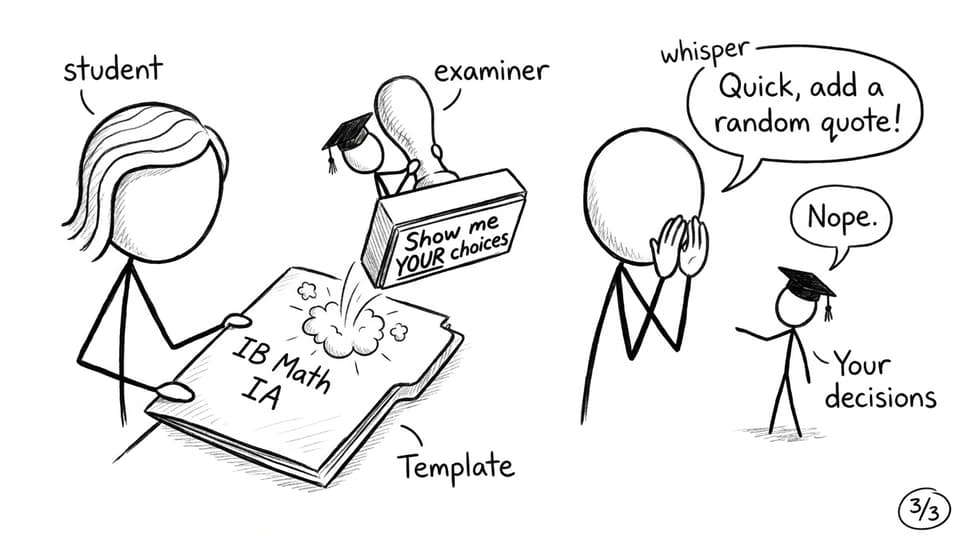 Stick-figure examiner asking for your choices