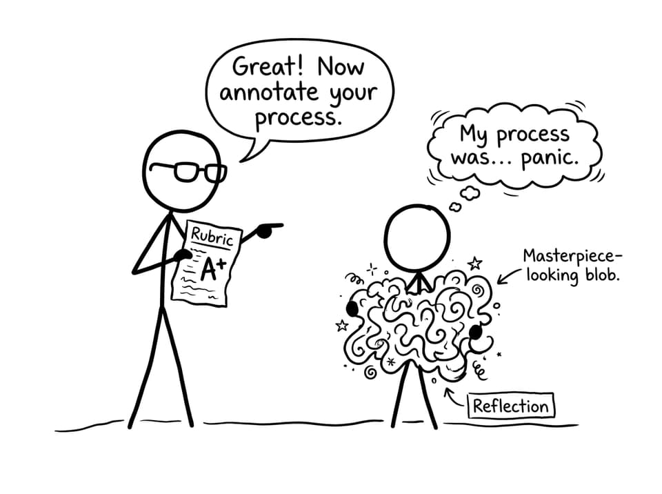 Comic about rubric and annotating process