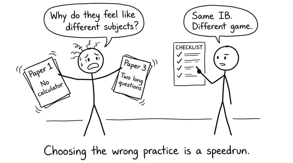 Student choosing between Paper 1 and Paper 3