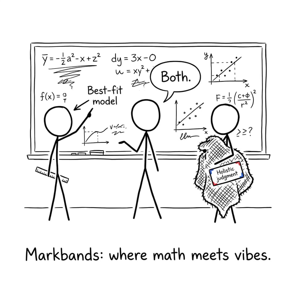 Two students argue about “best-fit” vs precision