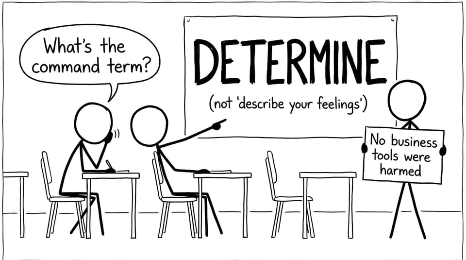 Command term panic in the exam hall
