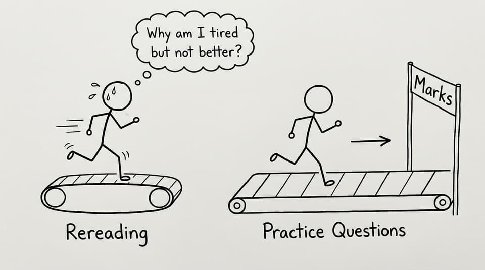 XKCD comic about practice vs rereading
