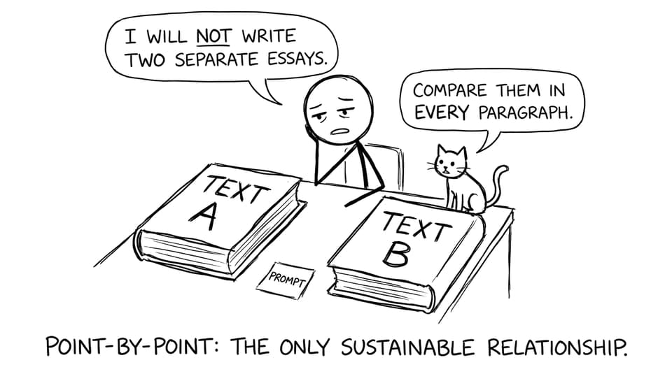 A student swears off two separate essays