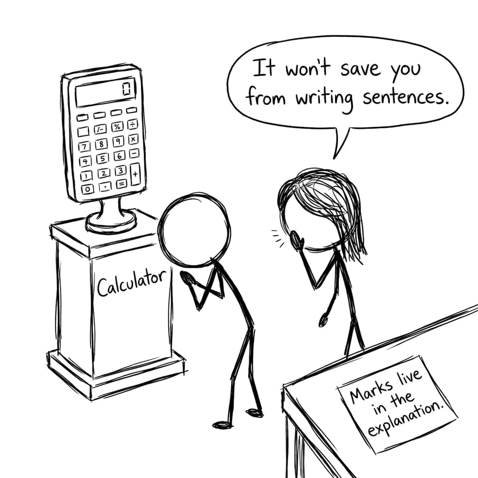 Calculator trophy joke: explanations matter