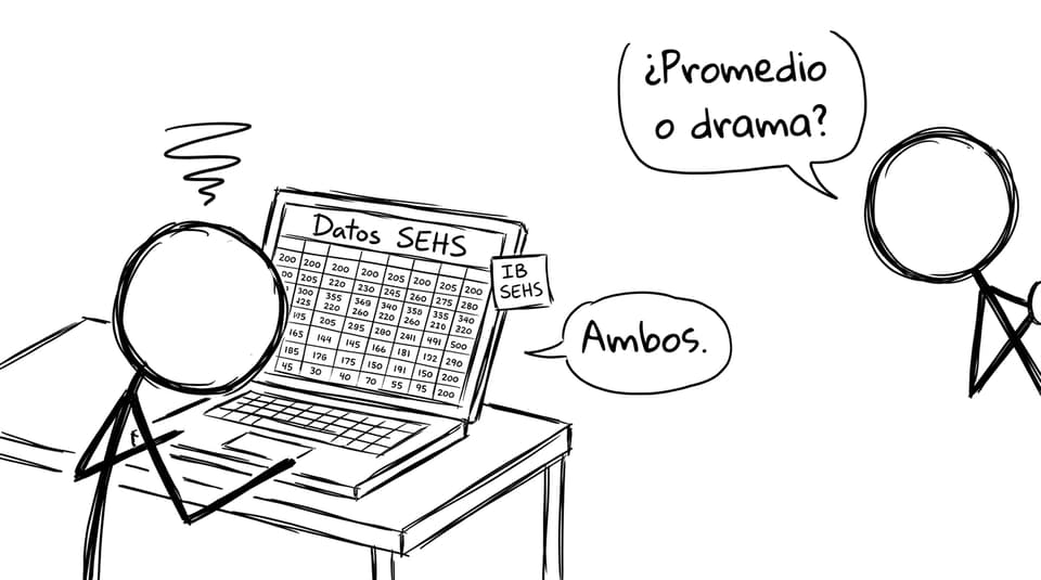 Un estudiante frente a "Datos SEHS"