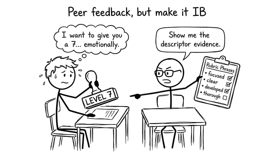 Peer feedback, but make it IB