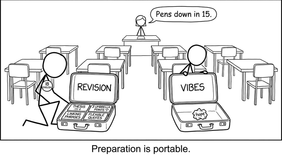 Suitcase packed with thesis and quotes vs vibes