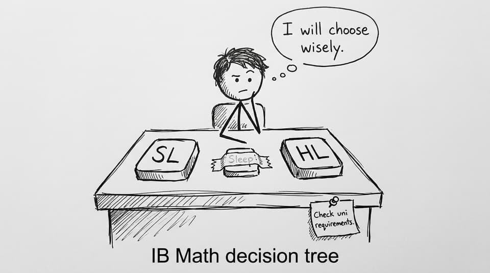 Student choosing SL vs HL with sleep button