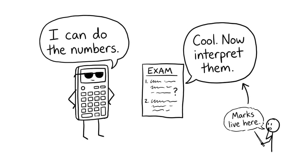 Calculator vs interpretation joke