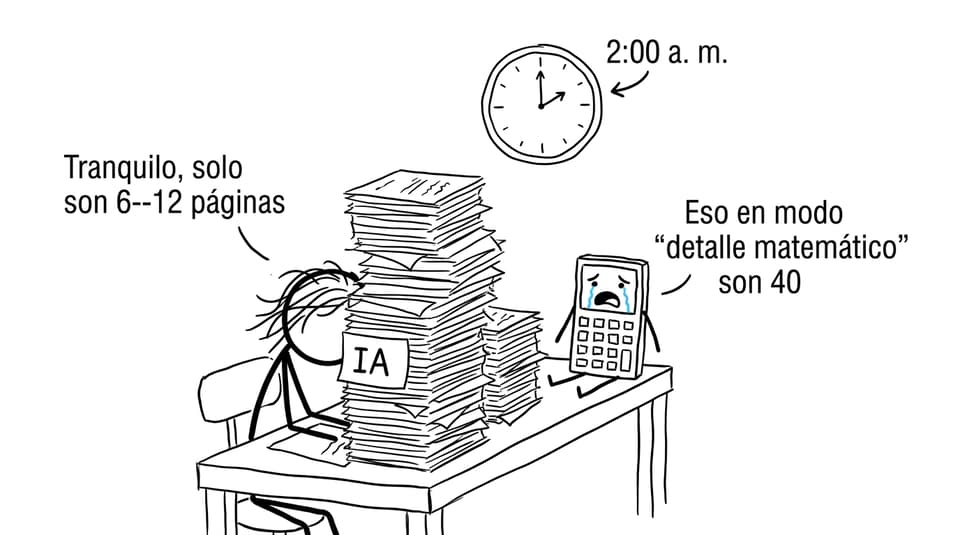 Estudiante con la IA a las 2:00 a. m.